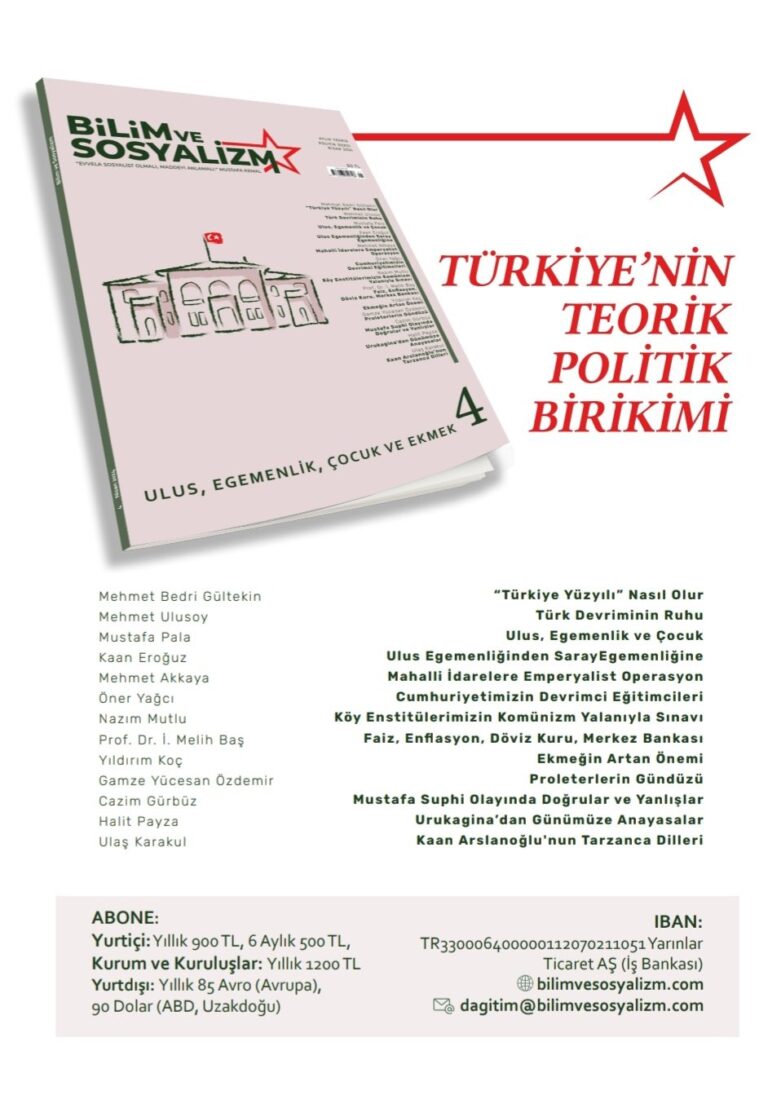 Bilim ve Sosyalizm Dergisi 4. Sayı