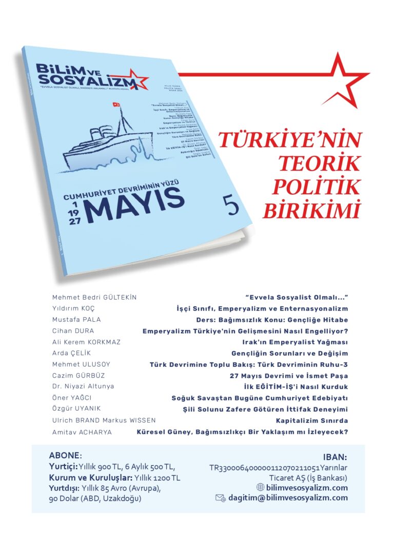 Bilim ve Sosyalizm Dergisi 5. Sayı