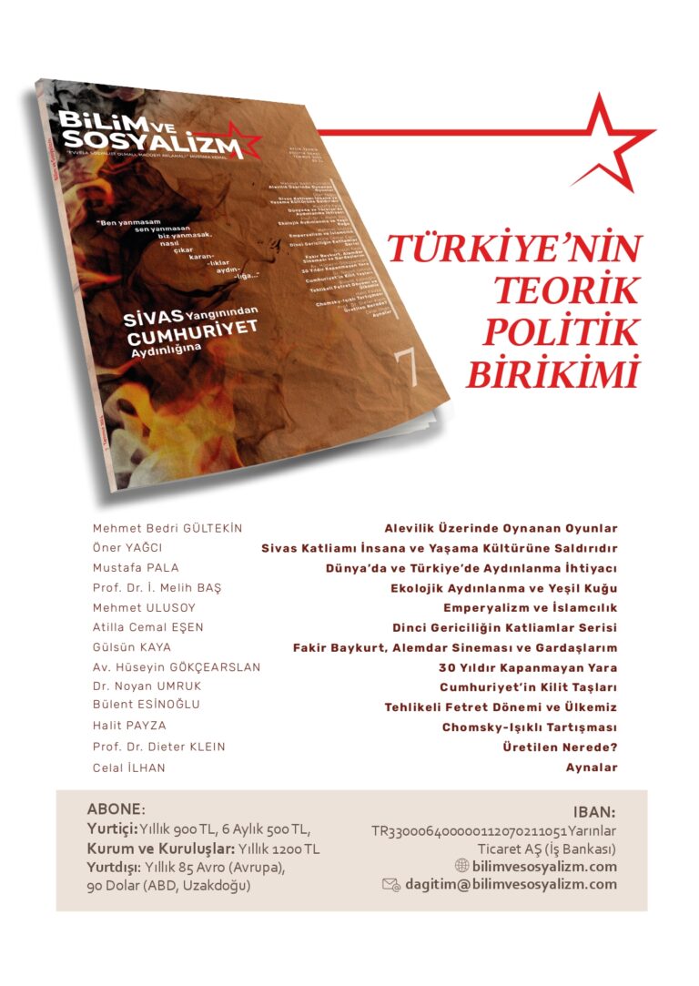 Bilim ve Sosyalizm Dergisi 7. Sayı