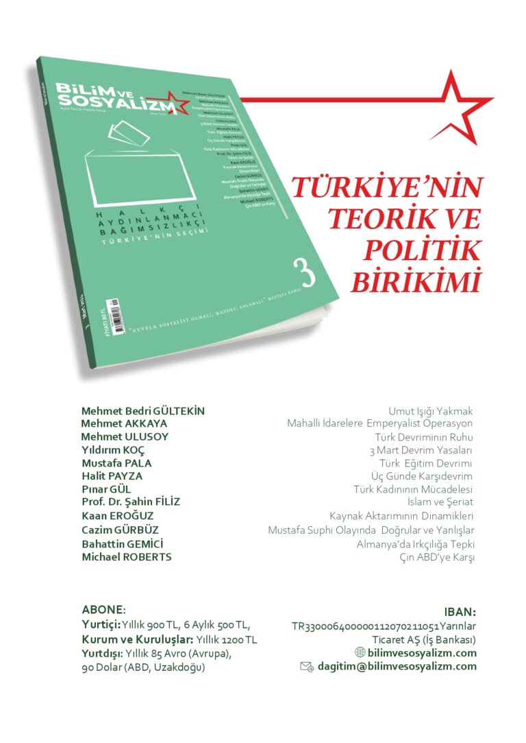 Bilim ve Sosyalizm Dergisi 3. Sayı
