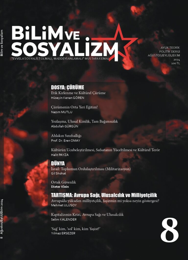 Bilim ve Sosyalizm Dergisi 8. Sayı