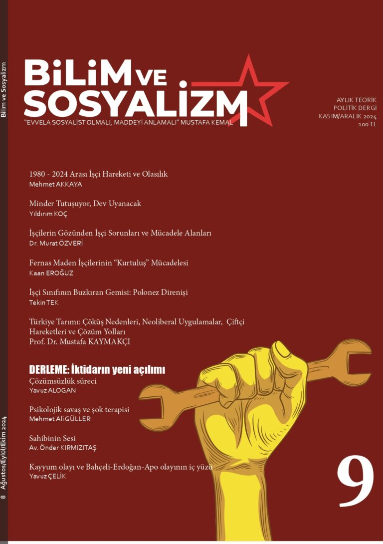 Bilim ve Sosyalizm Dergisi 9. Sayı